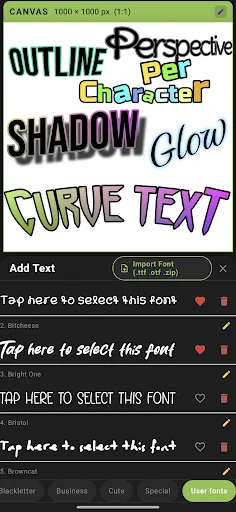 xCanvas 2 – AI Fonts Lettering ডাউনলোড করুন – সেরা লোগো মেকার - Screenshot 1