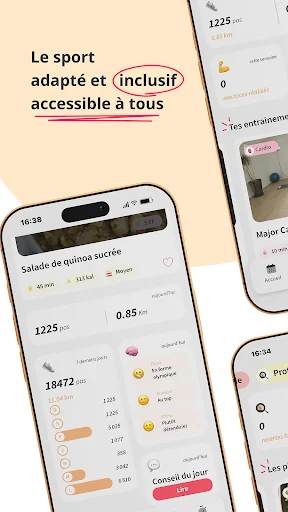 Kunto: Nutrition Sport Adapté ডাউনলোড করুন – ফিটনেস ও স্বাস্থ্য টিপস - Screenshot 1
