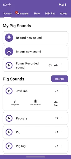 Pig Sounds ডাউনলোড করুন – মজার পিগ সাউন্ডবোর্ড অ্যাপ - Screenshot 1
