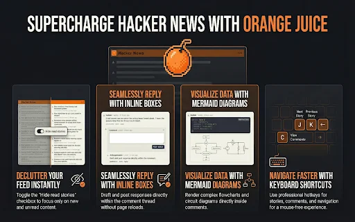 Orange Juice ডাউনলোড করুন – Hacker News পড়ার সেরা অভিজ্ঞতা - Screenshot 2