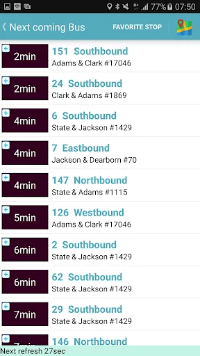 Chicago Bus Tracker ডাউনলোড করুন – CTA বাস ও ট্রেন ট্র্যাকিং - Screenshot 6