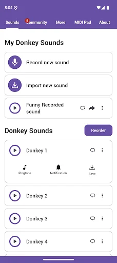 Donkey Sounds ডাউনলোড করুন – সেরা গাধার ডাকের সাউন্ডবোর্ড - Screenshot 1