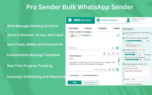 Pro Sender ডাউনলোড করুন – WhatsApp বাল্ক মেসেজ পাঠান সহজেই - Screenshot 2