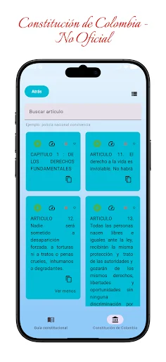 Constitución de Colombia ডাউনলোড করুন – কলম্বিয়ার সংবিধান ও আইন - Screenshot 4