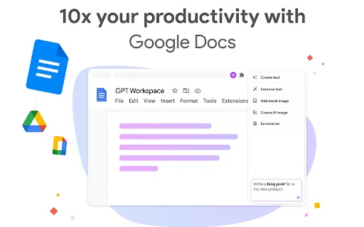 GPT Workspace ডাউনলোড করুন – Google Sheets ও Docs-এ AI ব্যবহার করুন - Screenshot 3