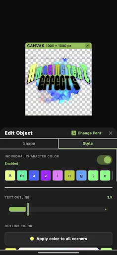 xCanvas 2 – AI Fonts Lettering ডাউনলোড করুন – সেরা লোগো মেকার - Screenshot 6