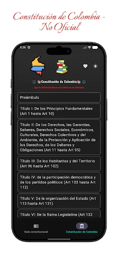 Constitución de Colombia ডাউনলোড করুন – কলম্বিয়ার সংবিধান ও আইন - Screenshot 5