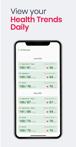 Blood Pressure App: BP Logger ডাউনলোড করুন – উচ্চ রক্তচাপ নিয়ন্ত্রণ করুন - Screenshot 3