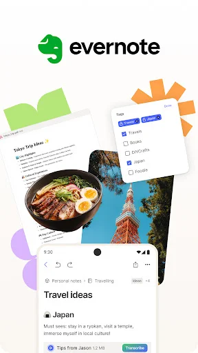 Evernote ডাউনলোড করুন – নোট এবং টু-ডু লিস্ট অর্গানাইজার অ্যাপ - Screenshot 1