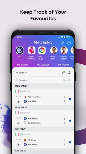 Matchplay ডাউনলোড করুন – দ্রুত লাইভ স্কোর ও ফুটবল পরিসংখ্যান - Screenshot 7