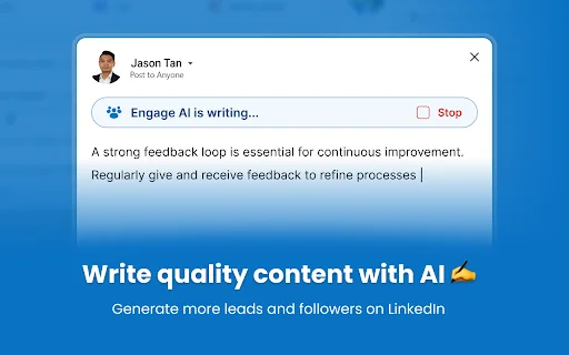 Engage AI ডাউনলোড করুন – LinkedIn-এ চ্যাটজিপিটি দিয়ে কমেন্ট করুন - Screenshot 3