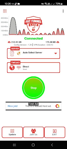 Fat Tunnel Lite ডাউনলোড করুন – দ্রুত এবং নিরাপদ ভিপিএন - Screenshot 1
