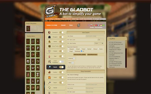 Gladiatus Bot – Gladbot ডাউনলোড করুন – সেরা গ্ল্যাডিয়েটাস অটোমেশন - Screenshot 2