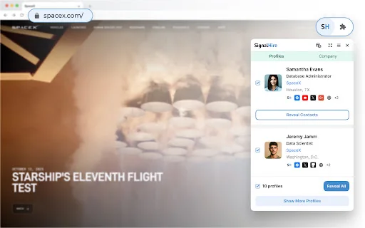 SignalHire ডাউনলোড করুন – LinkedIn থেকে ইমেইল ও ফোন নম্বর খুঁজে পান - Screenshot 3