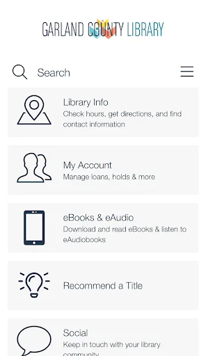 Garland County Library ডাউনলোড করুন – অ্যান্ড্রয়েডে বই ও মিডিয়া - Screenshot 1