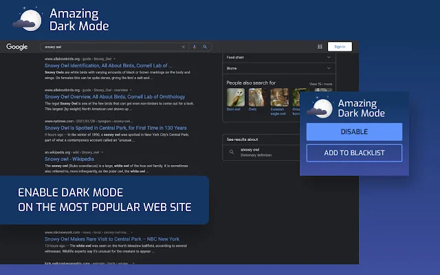 Amazing Dark Mode ডাউনলোড করুন – সেরা ডার্ক মোড এক্সটেনশন - Screenshot 1
