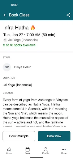 Jal Yoga ডাউনলোড করুন – আপনার মোবাইল থেকে যোগব্যায়াম ক্লাস শিডিউল করুন - Screenshot 3