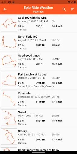 Epic Ride Weather ডাউনলোড করুন – সাইক্লিস্টদের জন্য সেরা আবহাওয়া অ্যাপ - Screenshot 1