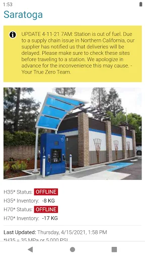 Hydrogen Stations USA ডাউনলোড করুন – হাইড্রোজেন ফুয়েল স্টেশন খুঁজুন - Screenshot 4