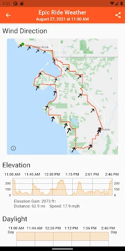 Epic Ride Weather ডাউনলোড করুন – সাইক্লিস্টদের জন্য সেরা আবহাওয়া অ্যাপ - Screenshot 4