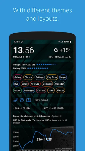 AIO Launcher ডাউনলোড করুন – সেরা কাস্টমাইজযোগ্য হোম স্ক্রিন - Screenshot 2