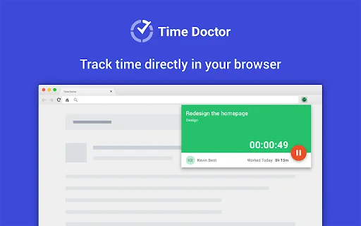 Time Doctor Chrome Extension ডাউনলোড করুন – সেরা টাইম ট্র্যাকিং - Screenshot 2