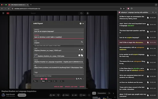 asbplayer ডাউনলোড করুন – ভাষা শেখার সেরা ফ্রি এক্সটেনশন - Screenshot 2