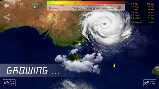Hurricane.io ডাউনলোড করুন – শক্তিশালী হারিকেন গেম খেলুন - Screenshot 1