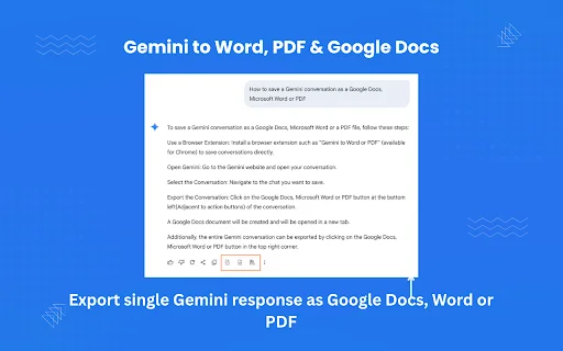 AI Chat to Word, PDF & Google Docs ডাউনলোড করুন – Gemini এক্সপোর্ট - Screenshot 2