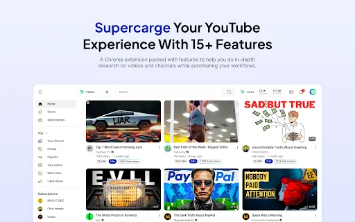 Nexlev YouTube Research & Analytics ডাউনলোড করুন – সেরা টুল - Screenshot 1