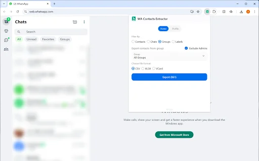 WhatsApp Contacts & Group Export ডাউনলোড করুন – দ্রুত ও নিরাপদ - Screenshot 1