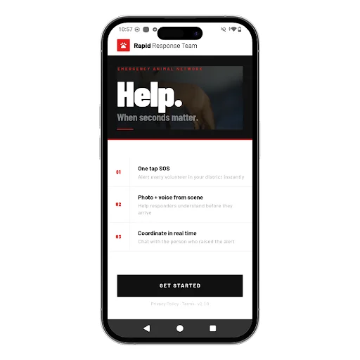Rapid Response ডাউনলোড করুন – পশুদের কল্যাণে ভলান্টিয়ার ও ফিডারদের সংযোগ - Screenshot 1