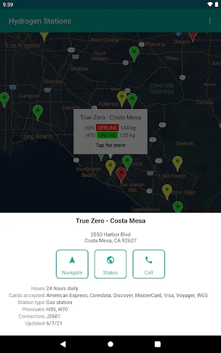 Hydrogen Stations USA ডাউনলোড করুন – হাইড্রোজেন ফুয়েল স্টেশন খুঁজুন - Screenshot 13