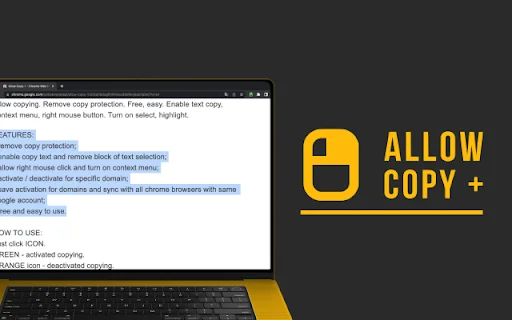 Allow Copy + ডাউনলোড করুন – যেকোনো ওয়েবসাইট থেকে টেক্সট কপি করুন - Screenshot 2