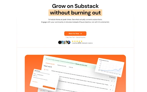 WriteStack ডাউনলোড করুন – Substack পোস্ট শিডিউল করার সেরা টুল - Screenshot 1