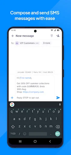 TextMagic ডাউনলোড করুন – ব্যবসার জন্য সেরা এসএমএস মেসেজিং অ্যাপ - Screenshot 3