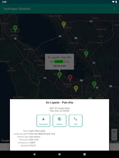 Hydrogen Stations USA ডাউনলোড করুন – হাইড্রোজেন ফুয়েল স্টেশন খুঁজুন - Screenshot 21
