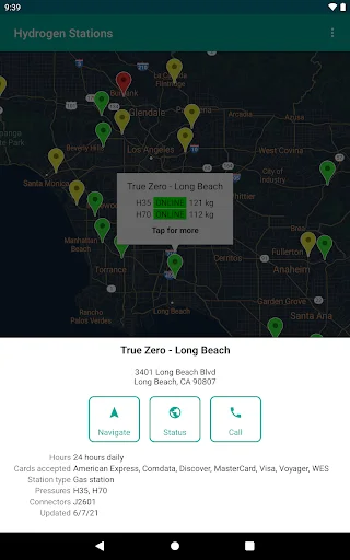 Hydrogen Stations USA ডাউনলোড করুন – হাইড্রোজেন ফুয়েল স্টেশন খুঁজুন - Screenshot 11