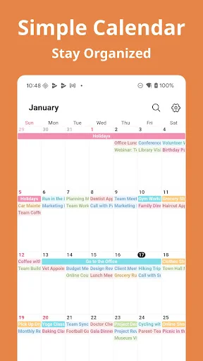 Simple Calendar ডাউনলোড করুন – সেরা শিডিউলিং ও রিমাইন্ডার অ্যাপ - Screenshot 1