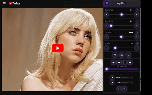 KeyPitch ডাউনলোড করুন – YouTube অডিও পিচ এবং স্পিড কন্ট্রোল - Screenshot 5
