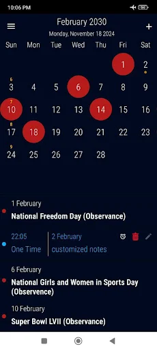 US Calendar 2026 ডাউনলোড করুন – ছুটির দিন ও রিমাইন্ডার সহ - Screenshot 6
