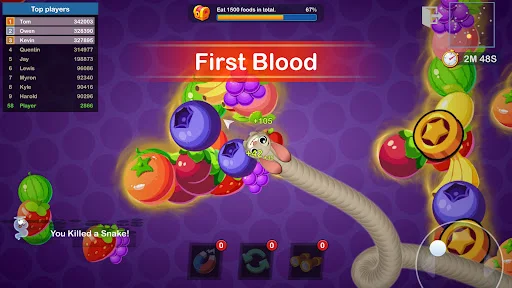 Worms Merge-io গেমটি ডাউনলোড করুন – সেরা স্নেক গেম খেলুন - Screenshot 24