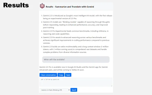 Summarize and Translate with Gemini ডাউনলোড করুন – সেরা AI টুল - Screenshot 4