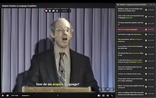 asbplayer ডাউনলোড করুন – ভাষা শেখার সেরা ফ্রি এক্সটেনশন - Screenshot 1