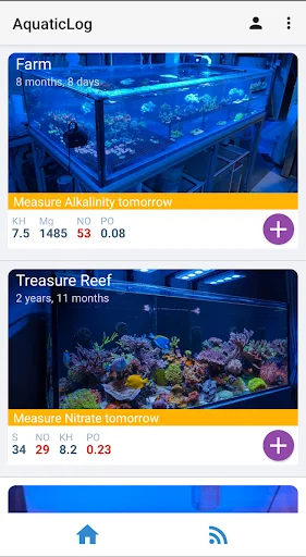 AquaticLog ডাউনলোড করুন – আপনার অ্যাকোয়ারিয়াম পরিচালনা করুন সহজে - Screenshot 1