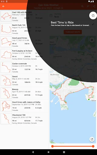 Epic Ride Weather ডাউনলোড করুন – সাইক্লিস্টদের জন্য সেরা আবহাওয়া অ্যাপ - Screenshot 17
