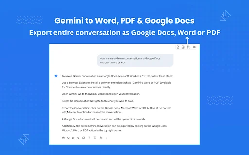 AI Chat to Word, PDF & Google Docs ডাউনলোড করুন – Gemini এক্সপোর্ট - Screenshot 3