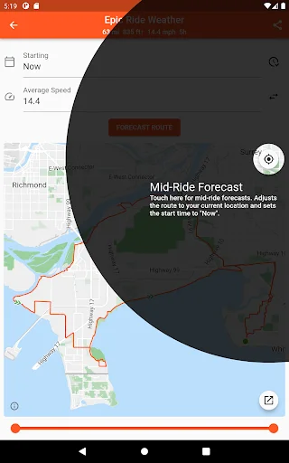 Epic Ride Weather ডাউনলোড করুন – সাইক্লিস্টদের জন্য সেরা আবহাওয়া অ্যাপ - Screenshot 14