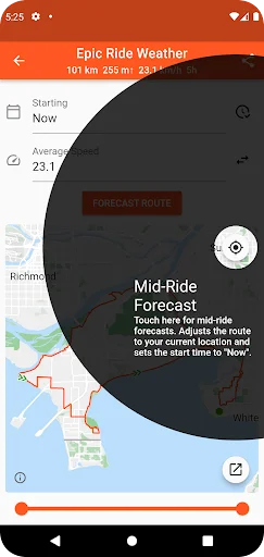 Epic Ride Weather ডাউনলোড করুন – সাইক্লিস্টদের জন্য সেরা আবহাওয়া অ্যাপ - Screenshot 7