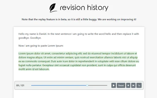 Revision History ডাউনলোড করুন – গুগল ডকস ও স্লাইড রাইটিং ট্র্যাকার - Screenshot 3